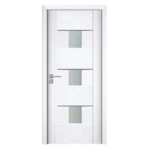 Usa de interior din MDF cu cadru din lemn masiv Novo Doors ND06 de culoare Alba