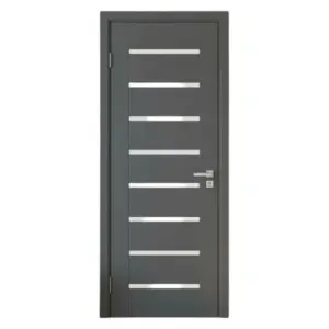 Novo Doors ND11 beltéri ajtó MDF-ből tömörfa kerettel, antracitszürke színben a prémium luxus kategóriából
