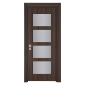 Usa de interior din MDF cu cadru din lemn masiv Novo Doors ND317 de culoare Gri