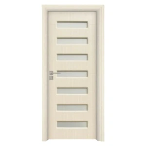 Novo Doors ND318 beltéri ajtó MDF-ből tömörfa kerettel, krém színben a standard kategóriából