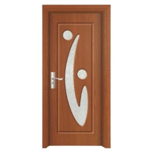 MDF beltéri ajtó Novo Doors ND70, tömörfa keret, homokfúvott üveg, komplett készlet, tok, kilincsek és zsanérok tartozékok