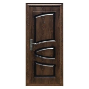 Fém bejárati ajtó szigeteléssel és kitekintővel Novo Doors ND6002,balos/jobbos nyitással, 1 zárral, több méretben,acéllemez 0.5 mm, zsanérok és kilincs tartozékok, 7 cm-es tokkal, családi házakhoz