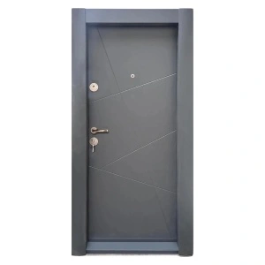 Novo Doors NDS15 kültéri bejárati fém ajtó antracitszürke lakásba, jobb oldali nyílással