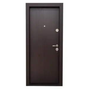Usa metalica de apartament Novo Doors NDS31 de culoare Wenge cu deschidere pe Stanga