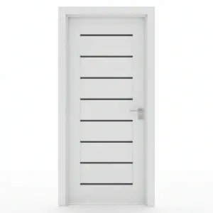 Usa de interior din MDF cu cadru din lemn masiv Novo Doors ND11 de culoare Alb mat