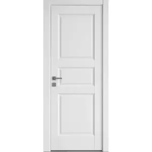 Usa de interior din MDF cu cadru din lemn masiv Novo Doors ND18 de culoare Alb mat