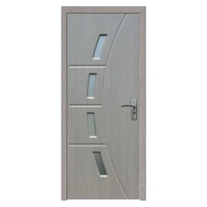 Usa de interior din MDF cu cadru din lemn masiv Novo Doors ND508 de culoare Gri
