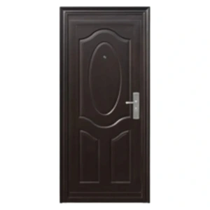 Usa metalica de exterior Novo Doors ND141  de culoare Maron lovitura de ciocan cu deschidere pe Stanga