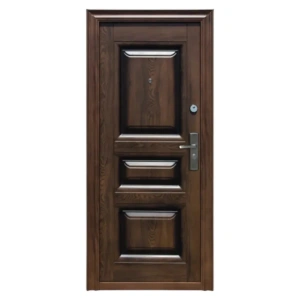 Usa metalica de exterior Novo Doors ND7001  de culoare Maron cu deschidere pe Stanga