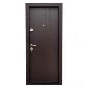 Usa metalica de apartament Novo Doors NDS31 de culoare Wenge cu deschidere pe Dreapta