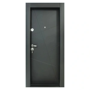 Usa metalica de apartament Novo Doors NDS18 de culoare Negru perlat cu deschidere pe Dreapta