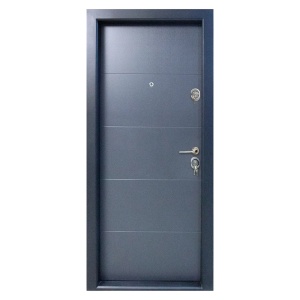 Novo Doors NDS12 kültéri bejárati fém ajtó antracitszürke lakásba, bal oldali nyílással