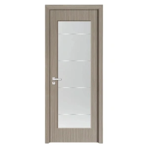 Usa de interior din MDF cu cadru din lemn masiv Novo Doors ND110-1 de culoare Gri