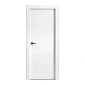 Usa de interior din MDF cu cadru din lemn masiv Novo Doors ND15 de culoare Alb mat