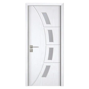 Usa de interior din MDF cu cadru din lemn masiv Novo Doors ND508 de culoare Alba