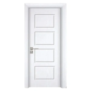 Usa de interior din MDF cu cadru din lemn masiv Novo Doors ND82 de culoare Alba