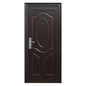 Usa metalica de exterior Novo Doors ND141  de culoare Maron lovitura de ciocan cu deschidere pe Dreapta