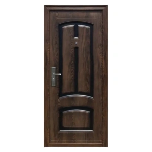 Usa metalica de exterior Novo Doors ND6001  de culoare Maron deschis cu deschidere pe Dreapta