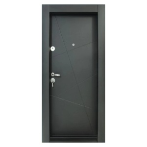 Usa metalica de apartament Novo Doors NDS18 de culoare Negru perlat cu deschidere pe Dreapta