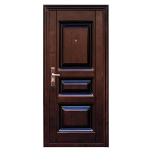 Novo Doors ND5001S kültéri bejárati fém ajtó barna házakhoz, kalapácsütéssel, jobb oldali nyílással
