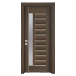 Usa de interior din MDF cu cadru din lemn masiv Novo Doors ND03 de culoare Gri