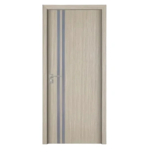 Usa de interior din MDF cu cadru din lemn masiv Novo Doors ND08 de culoare Gri