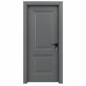 Usa de interior din MDF cu cadru din lemn masiv Novo Doors ND12 de culoare Gri Antracit