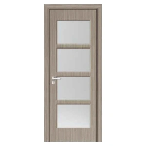 Usa de interior din MDF cu cadru din lemn masiv Novo Doors ND317 de culoare Gri