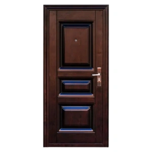 Usa metalica de exterior Novo Doors ND5001S  de culoare Maron lovitura de ciocan cu deschidere pe Stanga