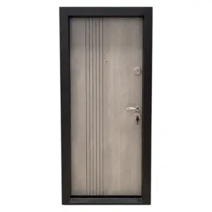 Usa metalica de apartament Novo Doors NDS32 de culoare Gri deschis cu deschidere pe Stanga