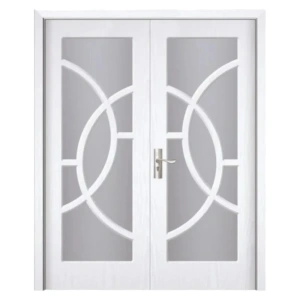 Usa Dubla de Interior din MDF cu cadru din lemn masiv Novo Doors ND220 de culoare Alba
