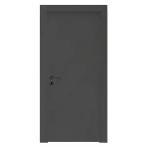 Usa de interior din MDF cu cadru din lemn masiv Novo Doors NDF06 LUX PREMIUM SOFT-TOUCH de culoare Gri antracit