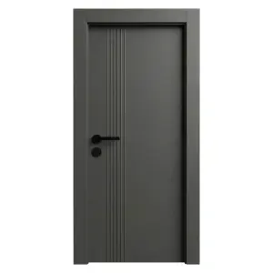 Usa de interior din MDF cu cadru din lemn masiv Novo Doors NDF65 LUX PREMIUM SOFT-TOUCH de culoare Gri antracit