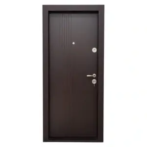 Usa metalica de apartament Novo Doors NDS31 de culoare Wenge cu deschidere pe Stanga