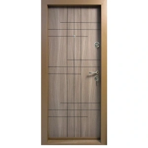 Fém lakásbejárati ajtó szigeteléssel és kitekintővel Novo Doors First Class NDS09, balos/jobbos nyitással, Méret 200X88 cm, acéllemez 1.2 mm, komplett készlet, tanganika barna