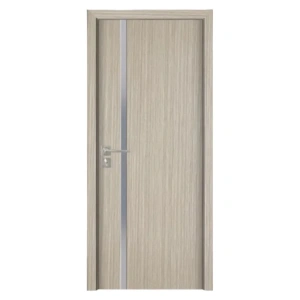 Usa de interior din MDF cu cadru din lemn masiv Novo Doors ND04 de culoare Gri