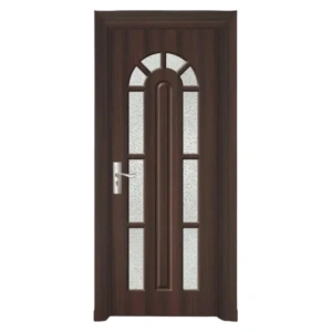 Usa de interior din MDF cu cadru din lemn masiv Novo Doors ND108 de culoare Nuc