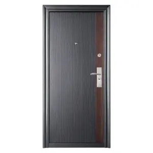 Usa metalica de exterior Novo Doors ND44, de culoare Gri Wenge, cu deschidere pe Stanga