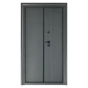 Usa metalica dubla de exterior Novo Doors ND50D, de culoare Gri Antracit, cu deschidere pe Stanga
