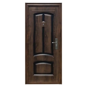 Usa metalica de exterior Novo Doors ND6001  de culoare Maron deschis cu deschidere pe Stanga