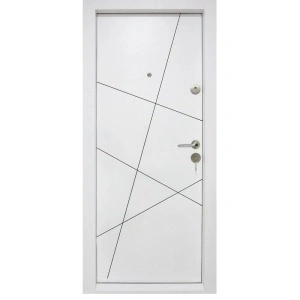 Fém lakásbejárati ajtó szigeteléssel és kitekintővel Novo Doors First Class NDS11, balos/jobbos nyitással, Méret 200X88 cm, acéllemez 1.2 mm, komplett készlet