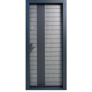 Novo Doors NDS14 kültéri bejárati fém ajtó antracitszürke lakásba, jobb oldali nyílással