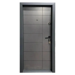 Usa metalica de apartament Novo Doors NDS304 de culoare Gri antracit cu deschidere pe Stanga