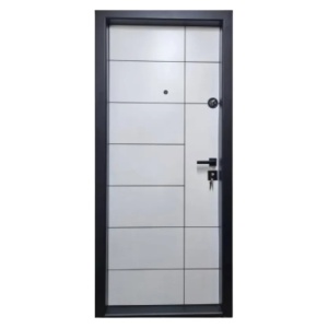 Novo Doors NDS02 fehér kültéri bejárati fém lakásajtó bal nyílással