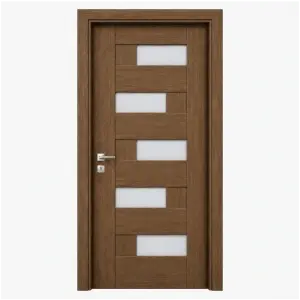 Usa de interior din MDF cu cadru din lemn masiv Novo Doors ND05 de culoare Stejar Auriu