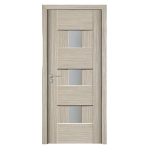 Usa de interior din MDF cu cadru din lemn masiv Novo Doors ND06 de culoare Gri