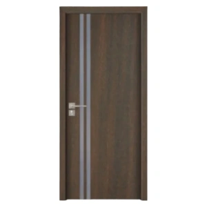 Usa de interior din MDF cu cadru din lemn masiv Novo Doors ND08 de culoare Gri