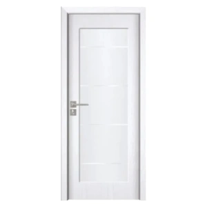 Usa de interior din MDF cu cadru din lemn masiv Novo Doors ND110-1 de culoare Alba