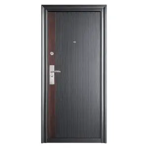 Usa metalica de exterior Novo Doors ND44, de culoare Gri Wenge, cu deschidere pe Dreapta