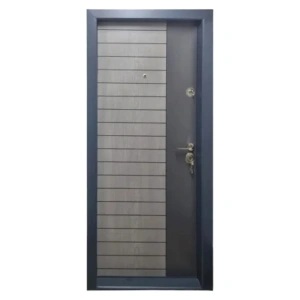 Usa metalica de apartament Novo Doors NDS03 de culoare Gri antracit cu deschidere pe Stanga